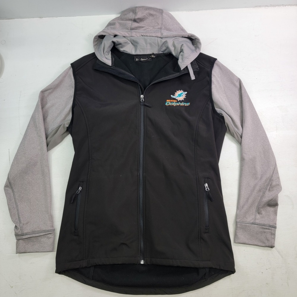 Dunbrooke Men's Black Miami Dolphins Alpha Full-Zip Soft Shell Jacket XLT Tall